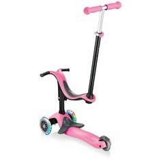 Самокат "Globber" GO UP SPORTY PLUS LIGHTS, розовый