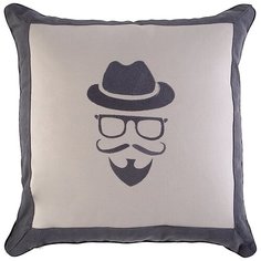 Подушка хипстер SANTALINO 40х40, серый, вышивка (850-827-72)