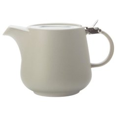 Чайник с ситечком 0.6 л Maxwell & Williams "Оттенки", серый, в инд. упаковке, фарфор, 0.6 л (MW580-AY0288)
