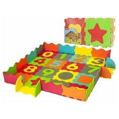 Коврик-пазл детский "Веселый счет с заборчиком" Рыжий кот