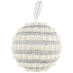 Елочное украшение Lefard шар жемчугом цвет: silver d = 15 см (860-1009)