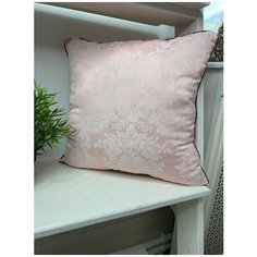 Подушка декоративная 40/40 из сатин-жаккарда,розовая. Farfalina