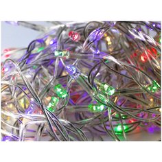 Гирлянда светодиодная ECOLA 220V IP20 Нить 8м 120Led RGBW, 8 режимов, прозрачный провод с вилкой