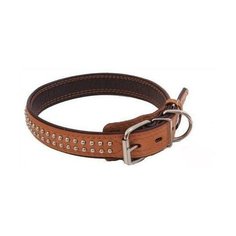 Ошейник для собак кожаный с фурнитурой, рыжий, шир. 35 мм, ZooMaster (65 см) Зоомастер
