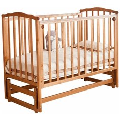 Кроватка Красная Звезда Кристина С619 (классическая), продольный маятник медовый