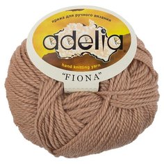 Пряжа Adelia "FIONA" 50% шерсть, 50% акрил №630 т.бежевый - 10 мотков по 50 г