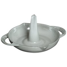 Ростер для курицы, эмалированный чугун, цвет серый, диаметр 24 см, Staub, 1200018