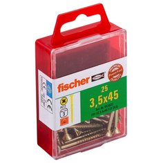 Шуруп по дереву fischer FPF-SZ 3,5X45 YZP(25шт.)