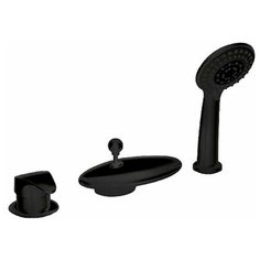 Встраиваемый смеситель Bravat COBRA BLACK на 3 отверстия, черный (F5140197BM-RUS), Bravat