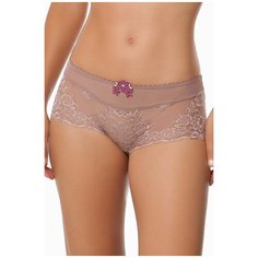 Empreinte Трусы шорты Anna с цветочным кружевом, размер 46, кофейный