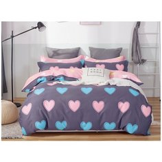 КПБ Cleo сатин набивной "Satin Lux" двуспальный 175*215*1 200*220*1(±5) 70*70*2(±2), 20/589-SL