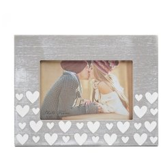 Фоторамка Fotografia фоторамка FFL - 827, 10x15 см., сердца, серая