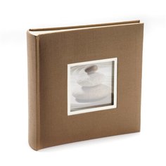 Альбом Fotografia Color с карманами 10х15 (200 фото), с окном, коричневый