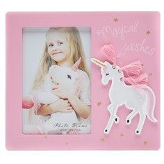 Фоторамка Fotografia FFL-815, 10x15 см., единорог, розовая