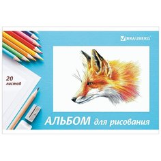 Альбом для рисования BRAUBERG Я рисую мир 29.7 х 21 см (A4), 100 г/м², 20 л.