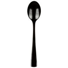 Ложка столовая одноразовая 175мм, черная, ПС 50 штук в упаковке Plma