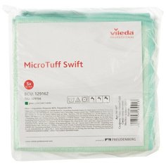 Салфетки хозяйственные Vileda МикроТафф Свифт 38х38см зеленые 129162 5шт/уп