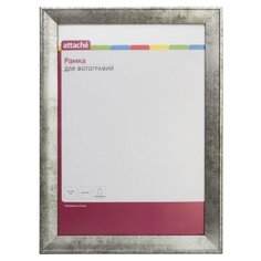 Рамка ATTACHE 21х30 пластик, багет ширина-25 мм, высота-14 мм, (серебро)