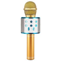 Беспроводной караоке-микрофон WS-858 (морское золото) Belsis