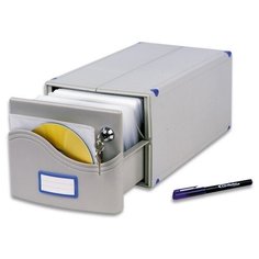 Бокс для CD/DVD дисков на 200 шт, замок, 100 конверт, ProfiOffice, MB-200SL