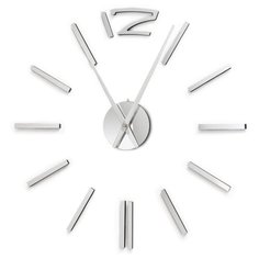 Часы настенные кварцевые 3D Decor "Hard Wall" 50 см серебро