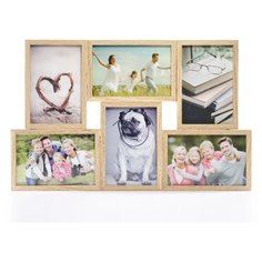 Фоторамка Fotografia мультирамка MDF 6 фото (6/10х15) FFC-2028 цвет дуба