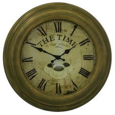 Настенные часы Granat B 201484 пластиковый корпус золото диаметр 34,7 см Гранат