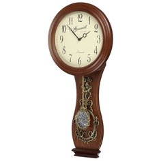 Часы настенные деревянные большие с маятником Granat GB 16321 цвет орех размер 29х62 см Гранат