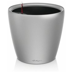 Кашпо CLASSICO 50 LS, серебряный, с автополивом и съемным горшком Lechuza