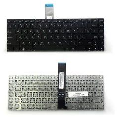 Клавиатура для ноутбука Asus K45, U37, U47 Series. Плоский Enter. Черная, без рамки. PN: 9Z.N8ABQ.G01. Top On