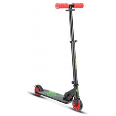 Детский городской самокат STELS Vector 4 V010, черный/зеленый