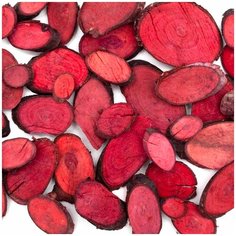 ZG12254 Спилы овальные мелкие, 1-2,5см, 250г (красный) АЙРИС пресс