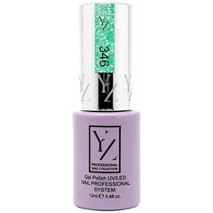 Гель-лак для ногтей Yllozure Nail Professional System, 12 мл, 346 искристый бирюзовый