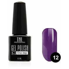 Гель-лак 3 в 1 TNL Professional One step, 6 мл, №12 - темно-лиловый