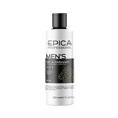 Шампунь для волос и тела 3 в 1 Epica professional Mens, 250 мл
