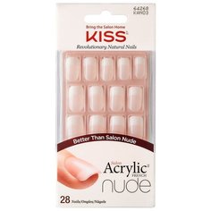 Накладные ногти KISS Salon Acrylic French Nude Medium Length с клеем cashmere 28 шт.