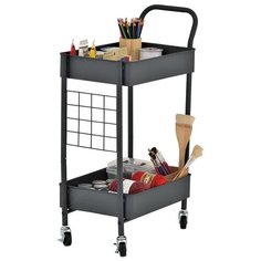 Этажерка-столик сервировочный My Space TB2P, 2 полки, черный