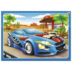 Пазл-рамка. 12 элементов. 15х21 см тачка В пустыне Рыжий кот