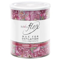 ItalWax Тёплый воск Flex "Малина" в банке 800 мл