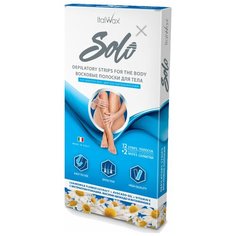 ItalWax Восковые полоски Solo для тела с экстрактом ромашки, маслом авокадо и витамином E 12 шт.
