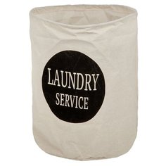 Корзина для белья в ванную с надписью "service laundry", 40х50 см Kilux