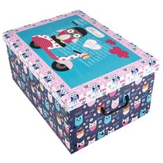 Картонная коробка с 2 ручками для хранения вещей, размер 51x37x24 см Kilux