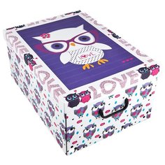 Картонная коробка с 2 ручками для хранения вещей, размером 51x37x24 см Kilux