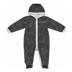 Комбинезон детский Lucky Child Витамин футер размер 68-74, чёрный