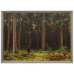 Картина "В лесу графини Мордвиновой" Шишкин (холст 53,5х70 см.) Русская Живопись