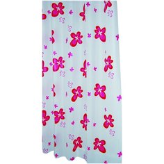 Штора для ванных комнат RIDDER Blume красный 180*200