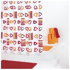 Штора для ванных комнат RIDDER Lovely красный 180*200
