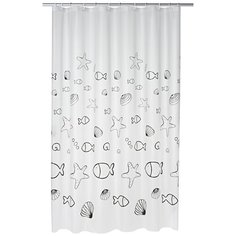 Штора для ванных комнат RIDDER Seashell синий/голубой 180*200