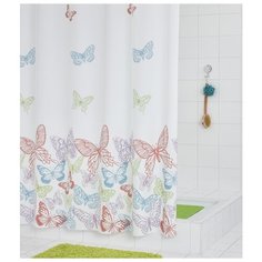 Штора для ванных комнат RIDDER Papillon полупрозрачный/цветной 180*200
