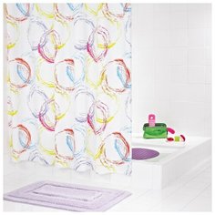 Штора для ванных комнат RIDDER Party цветной 180*200